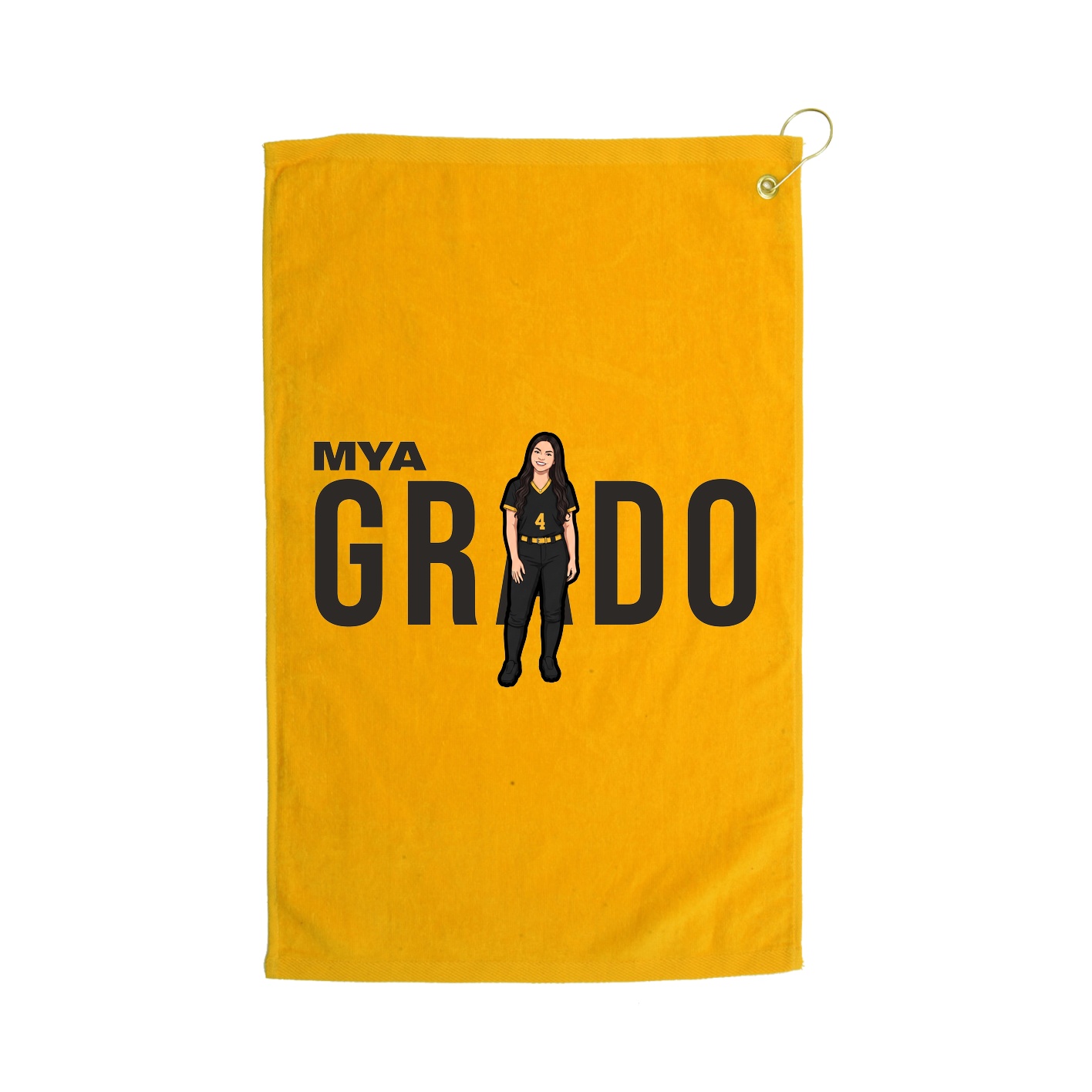 Golf Towel — Player Name in Gold
