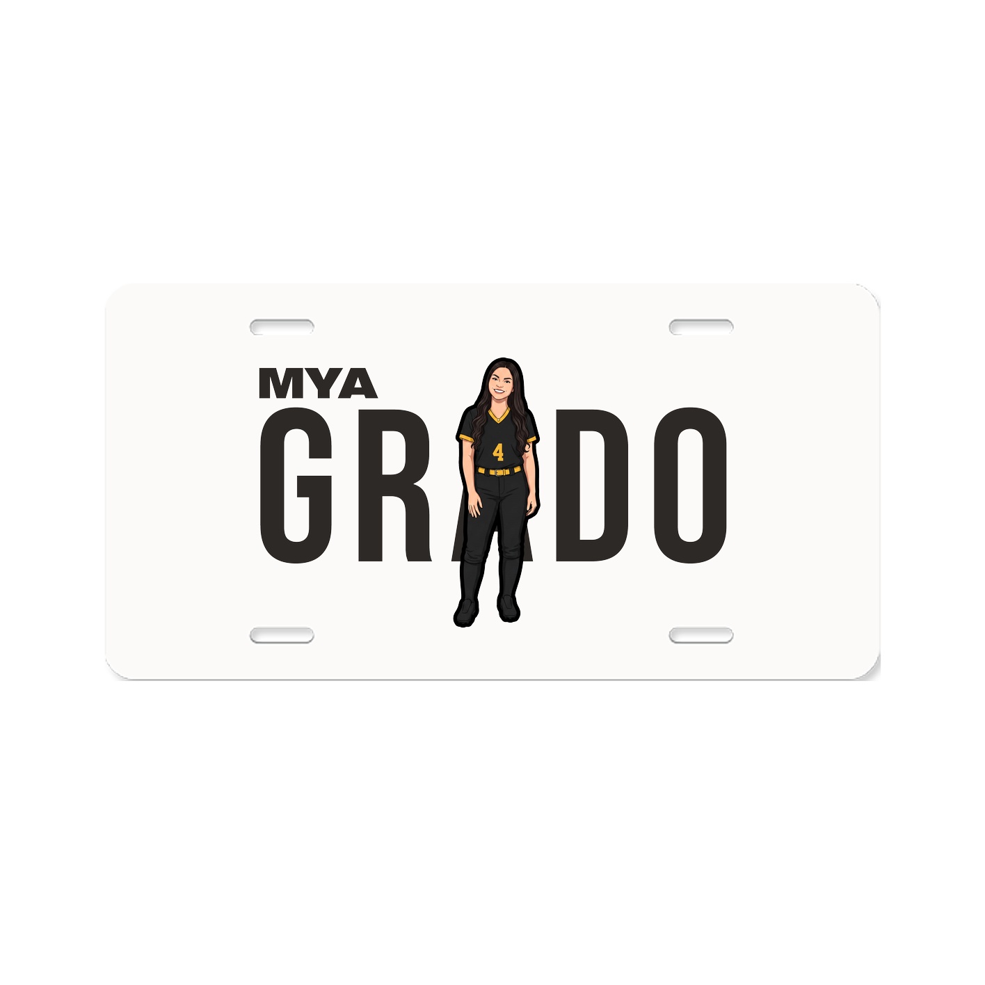 License Plate — Player Name in Classic