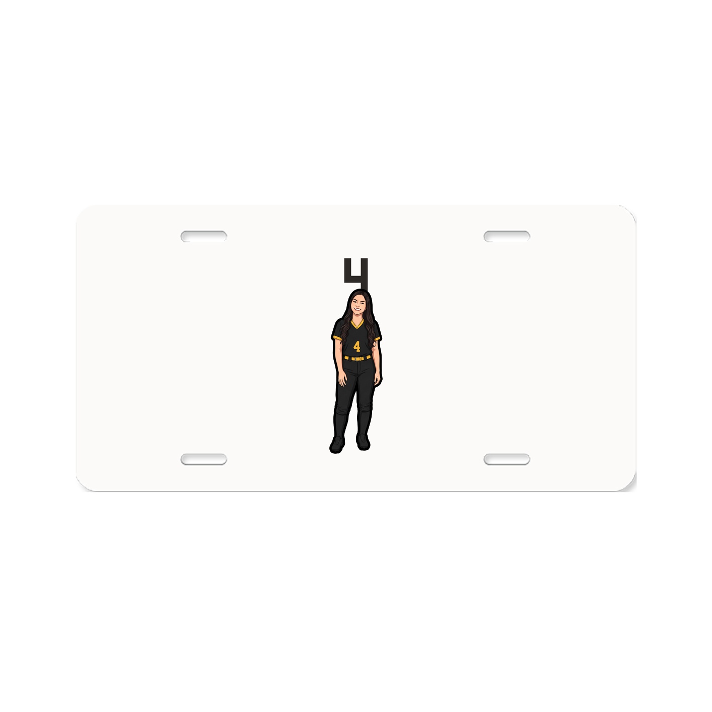 License Plate — Number Top in Classic