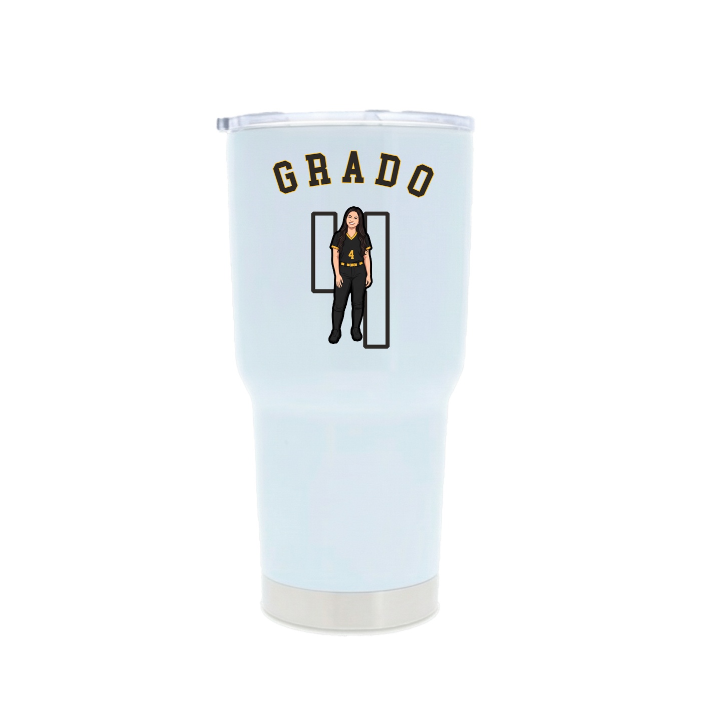 30oz Stainless Steel Tumbler — Shirsey Arch in White