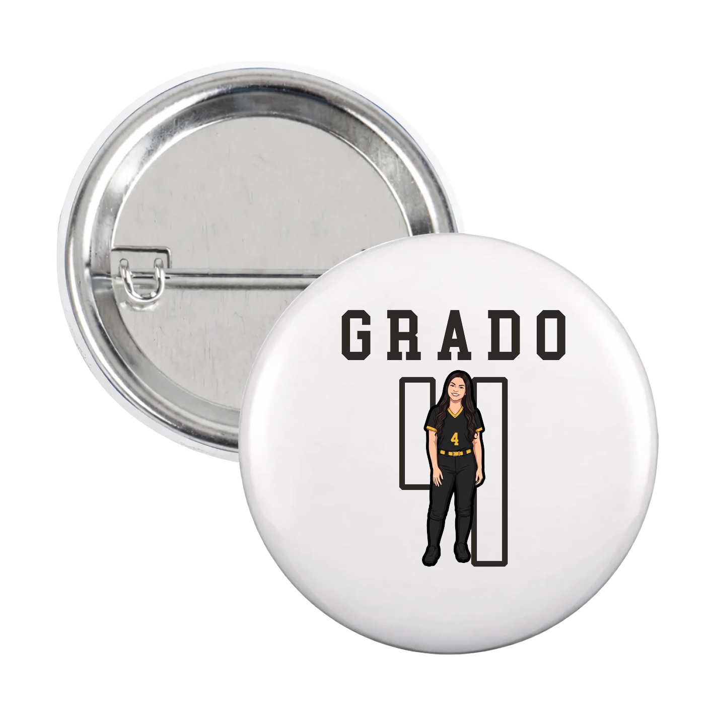 Game Day Button — Shirsey in White