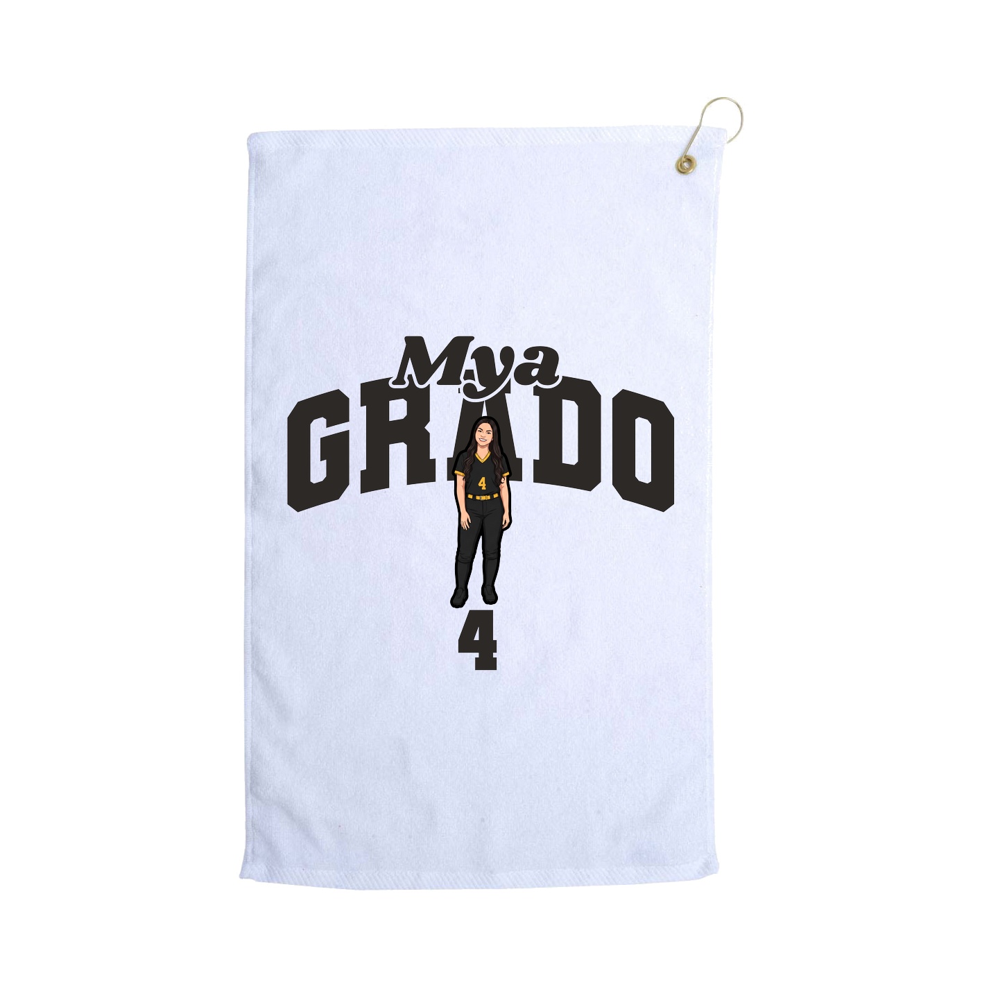 Golf Towel — Signature Arch in White