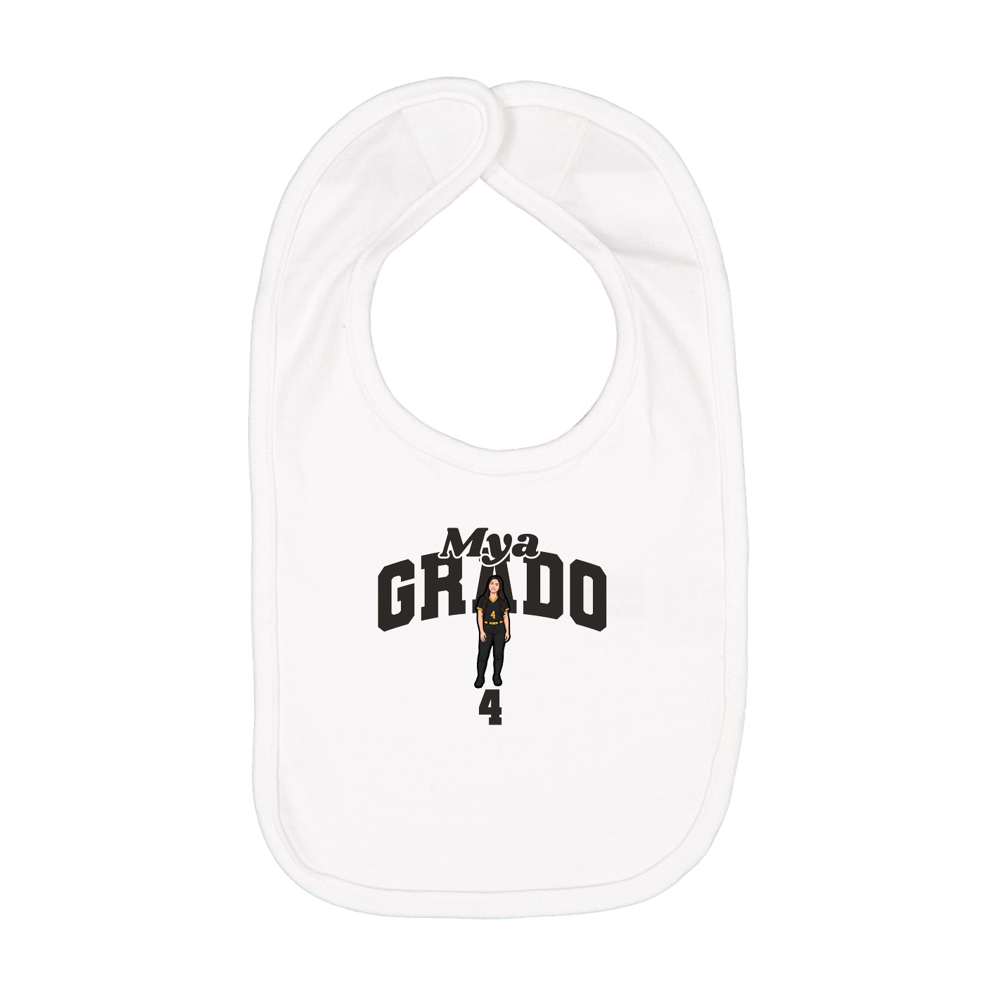 Infant Bib — Signature Arch in White