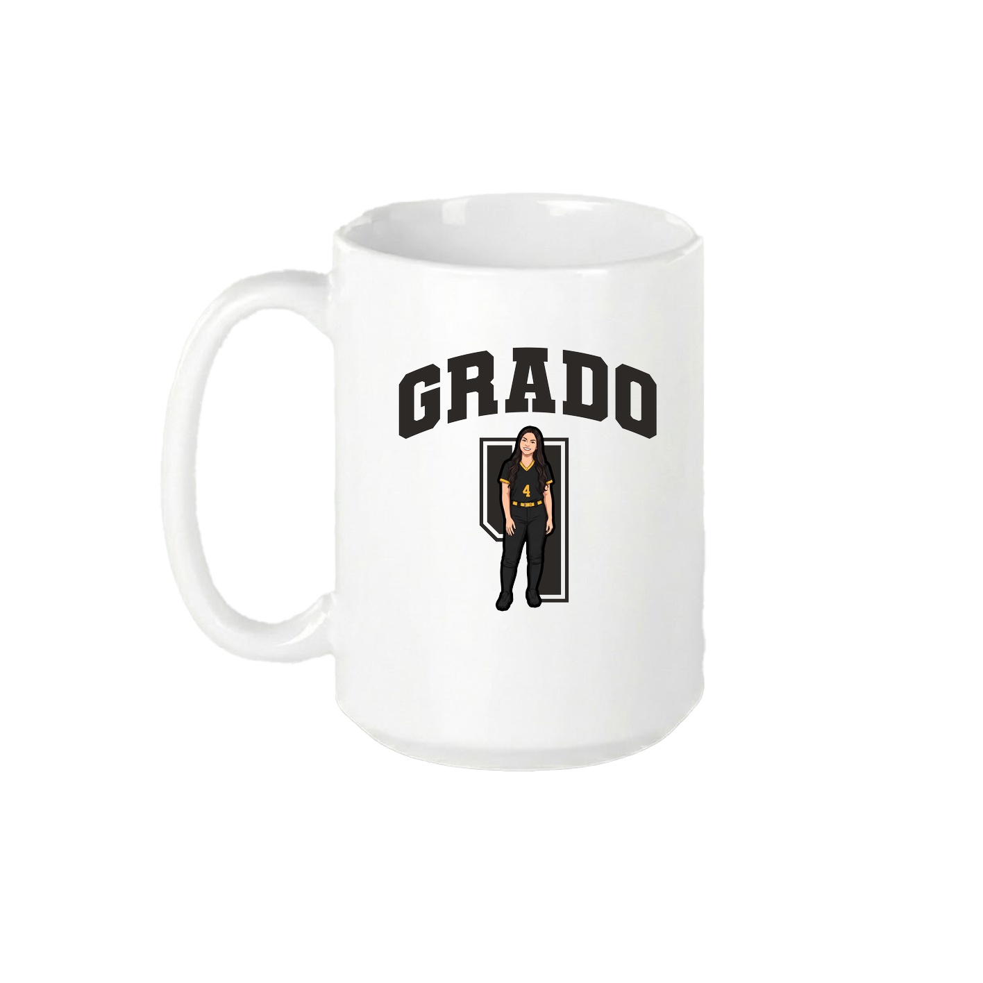 15oz Coffee Mug — Number in White