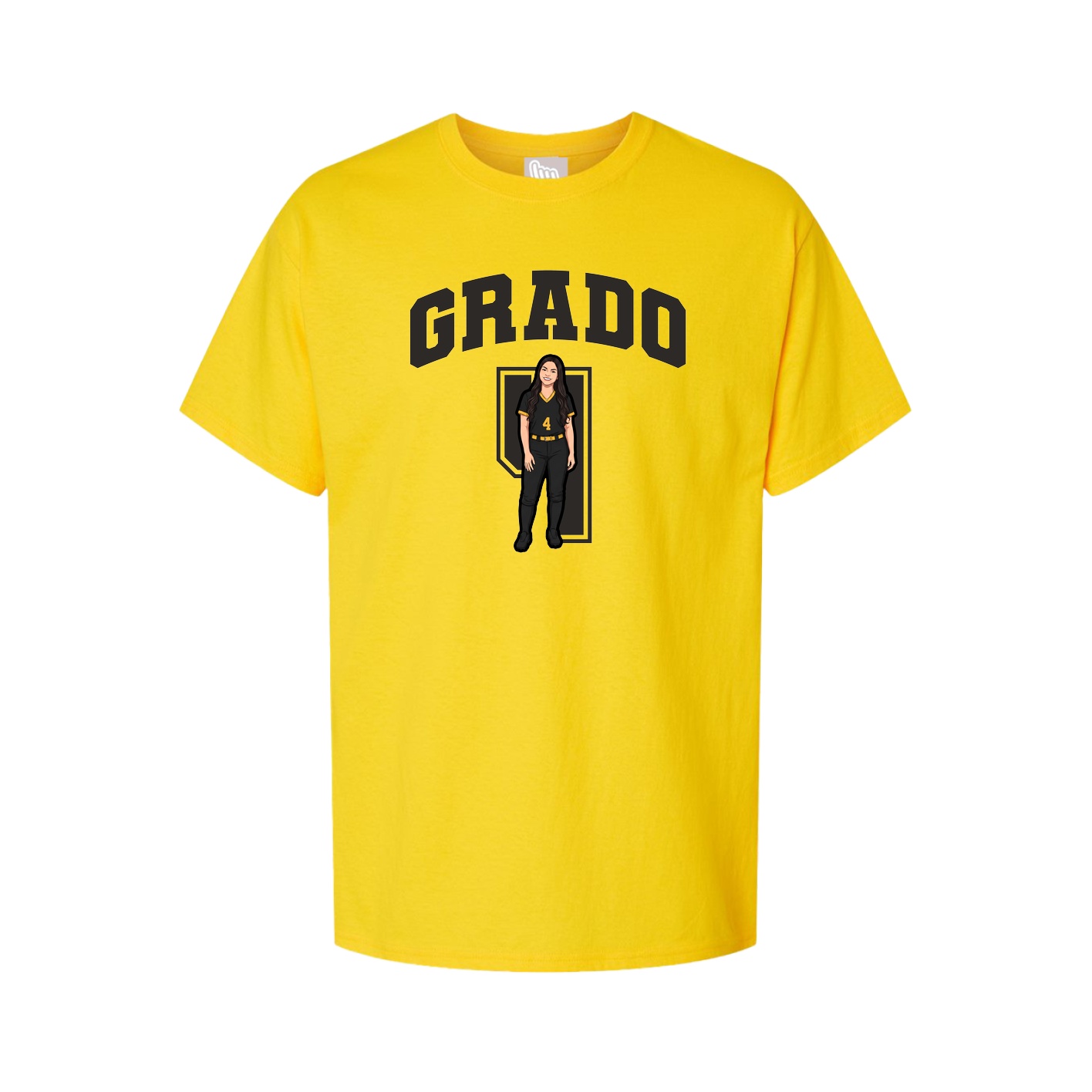 Youth Tee — Number in Gold