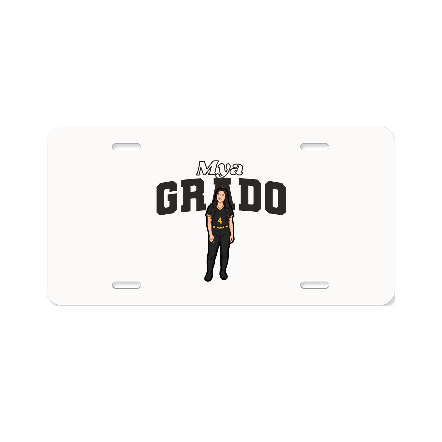 License Plate — Name Arch in Classic
