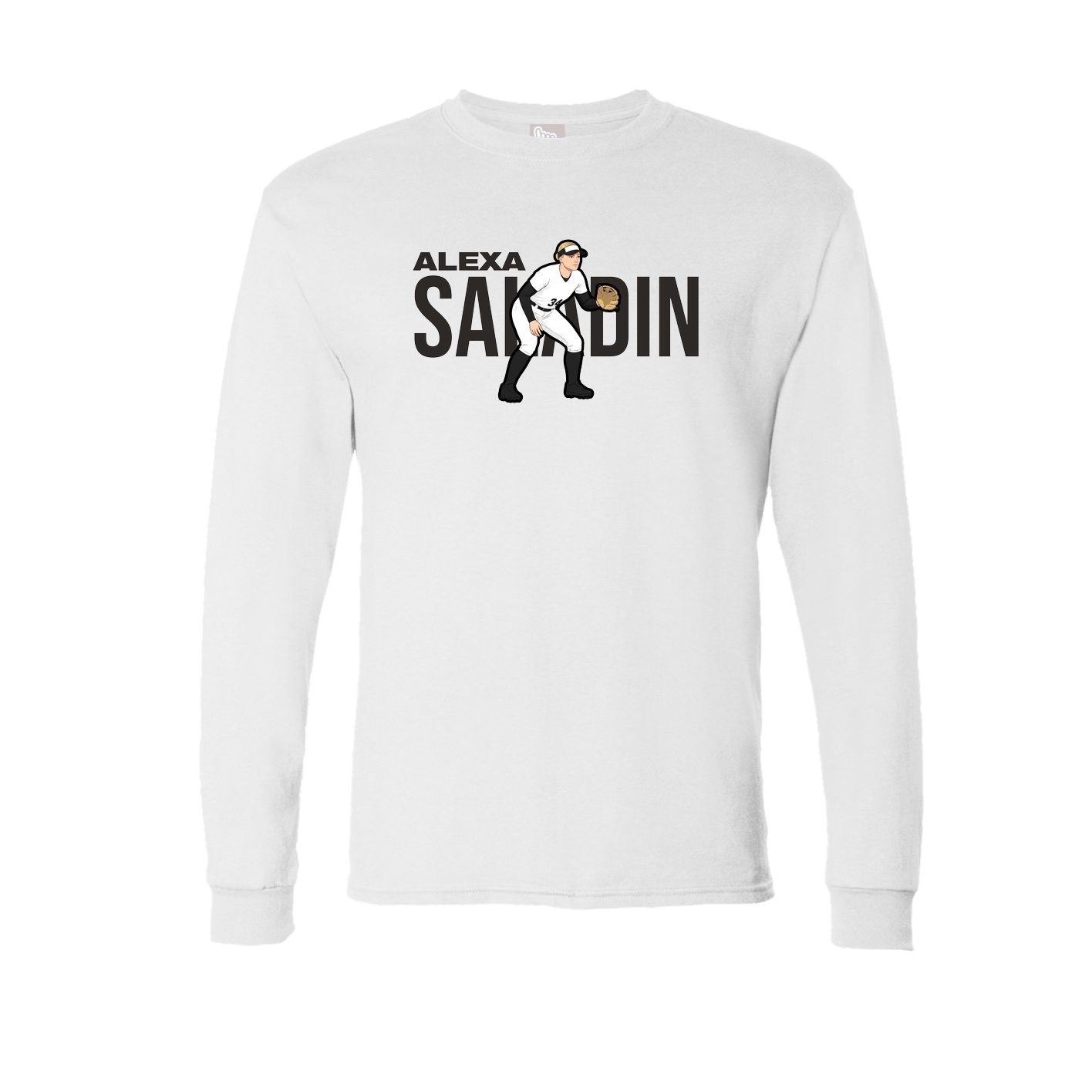 Long Sleeve Tee — Player Name in White
