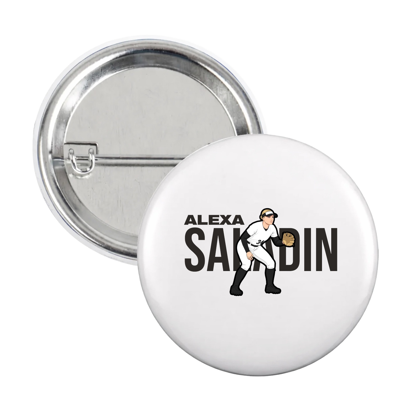 Game Day Button — Player Name in White