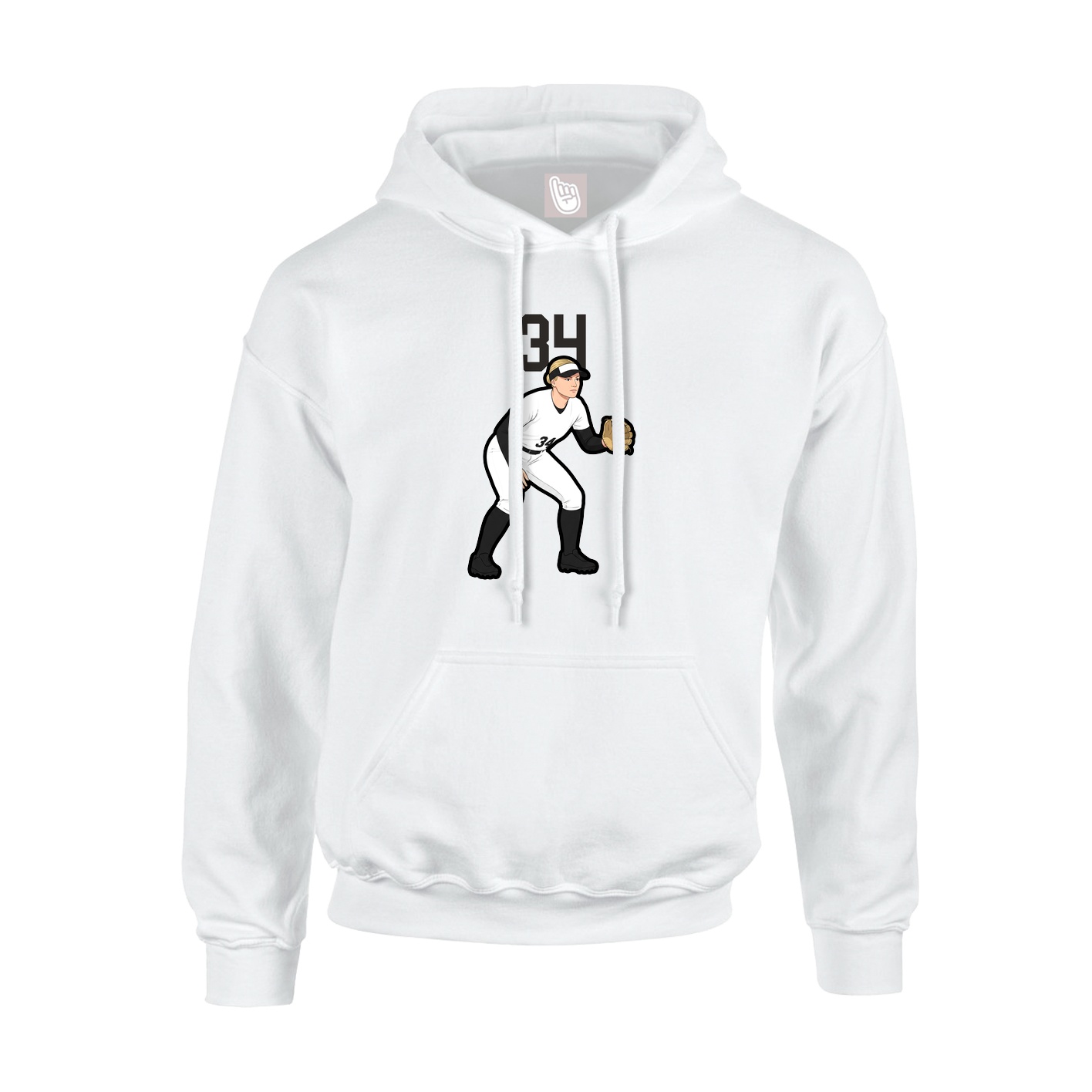 Hoodie — Number Top in White