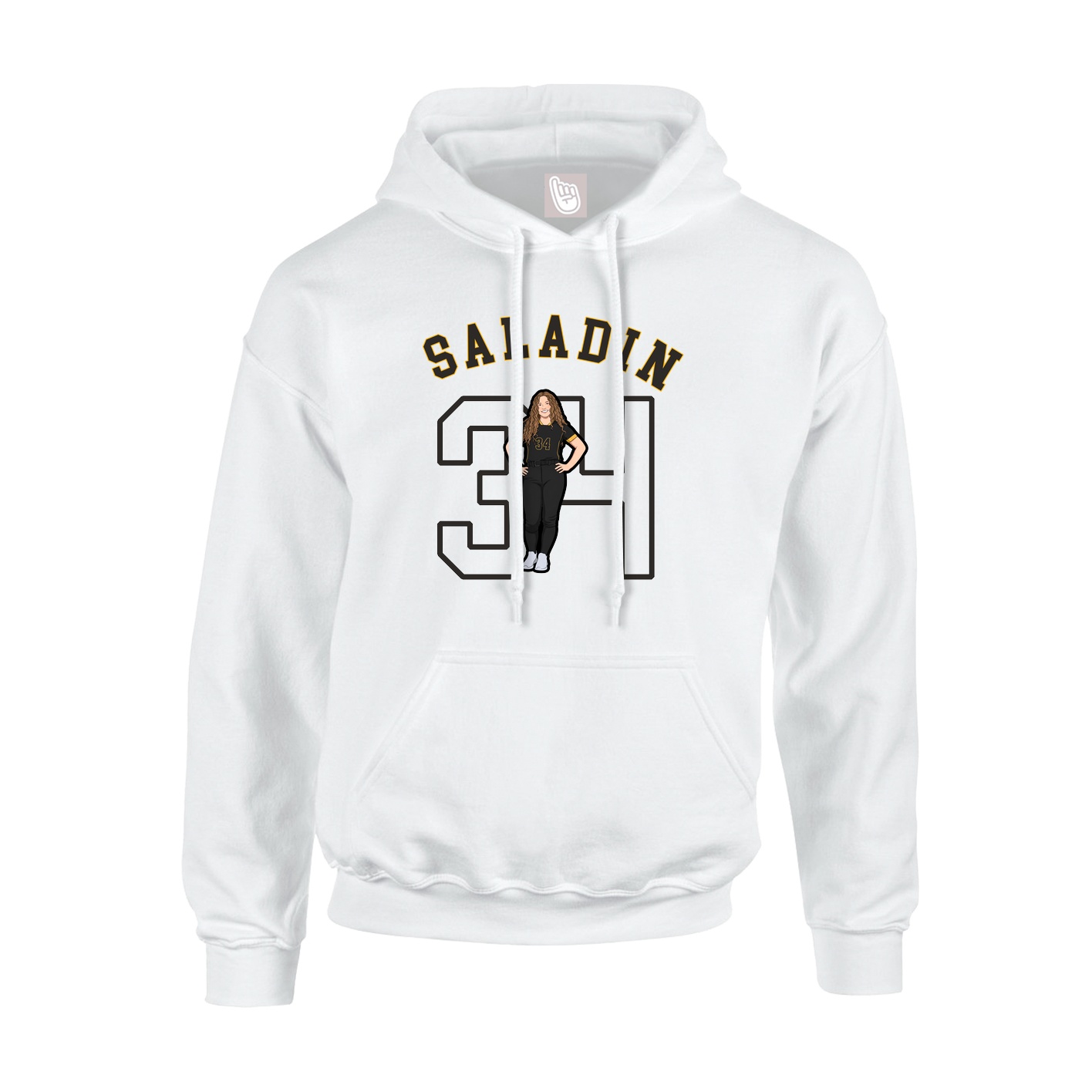 Youth Hoodie — Shirsey Arch in White