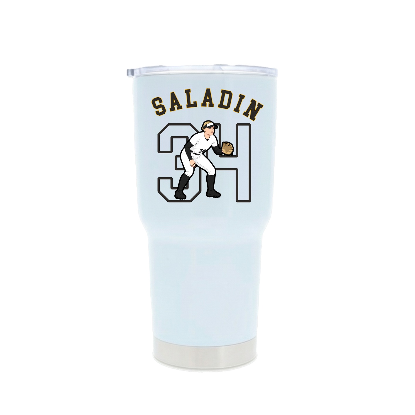 30oz Stainless Steel Tumbler — Shirsey Arch in White