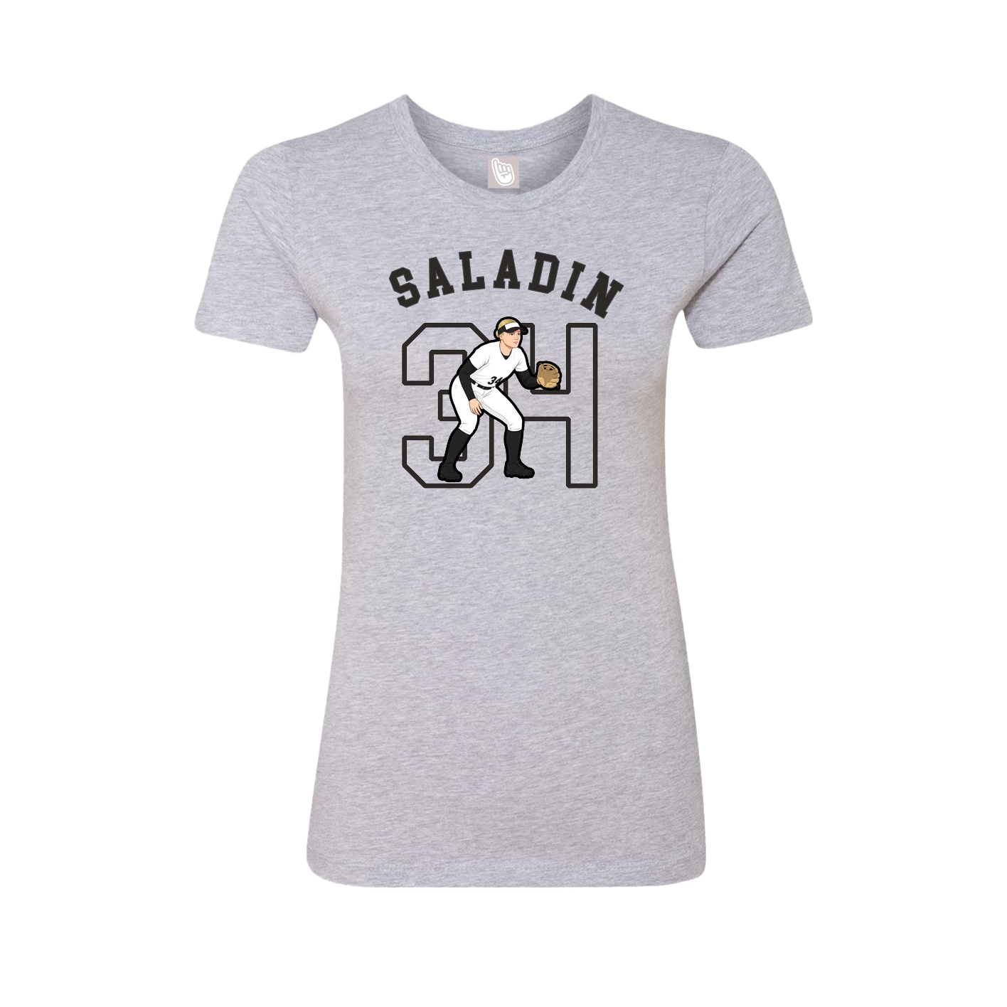 Fitted Women's Tee — Shirsey Arch in Grey