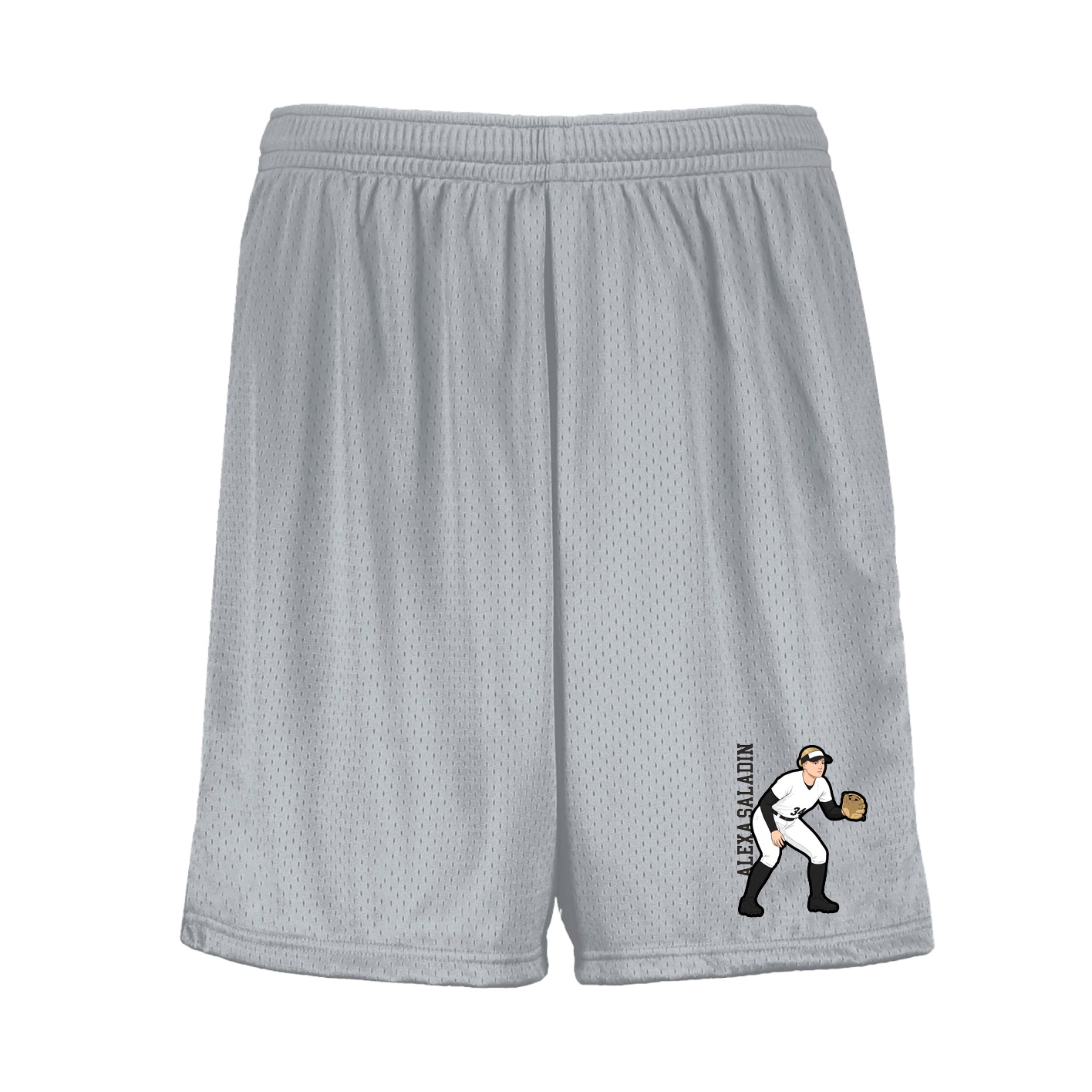 Shorts — Name Vertical in Silver