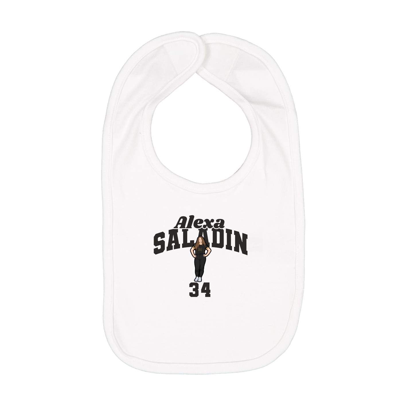 Infant Bib — Signature Arch in White