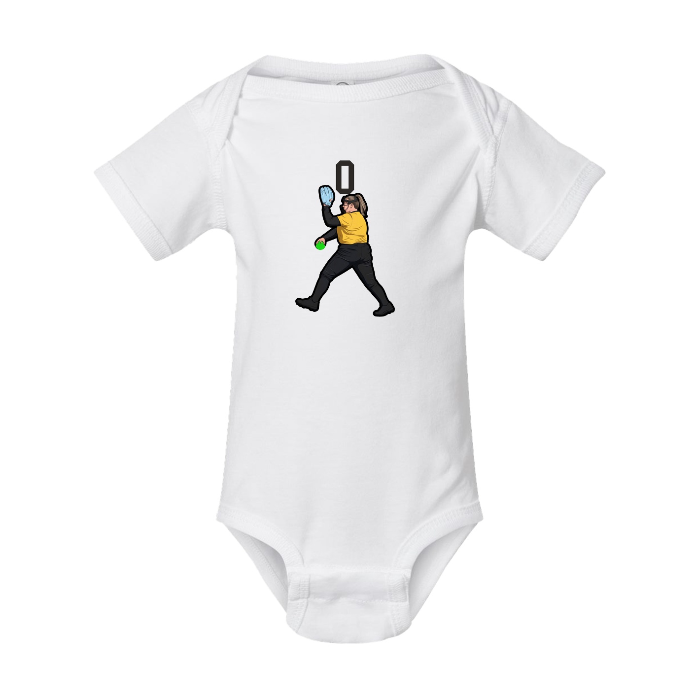 Baby Onesie — Number Top in White