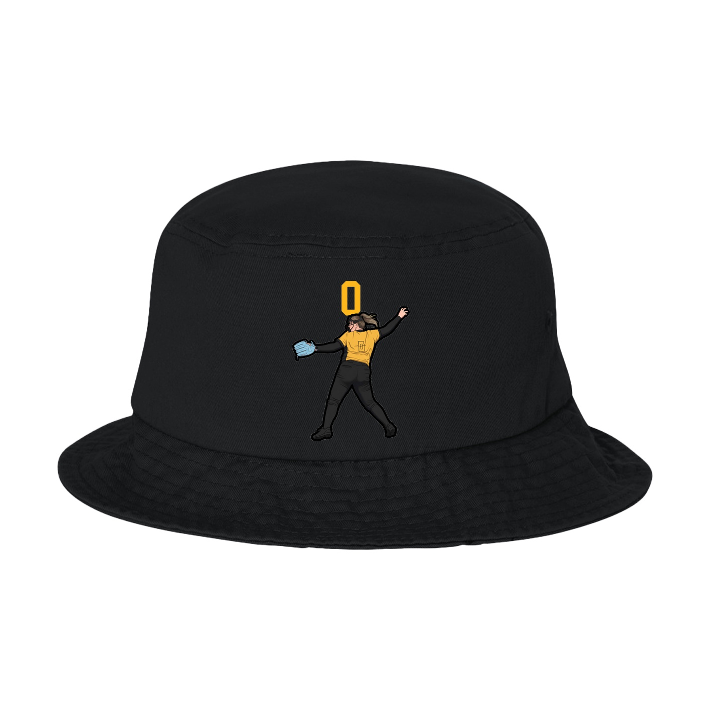 Bucket Cap — Number Top in Black