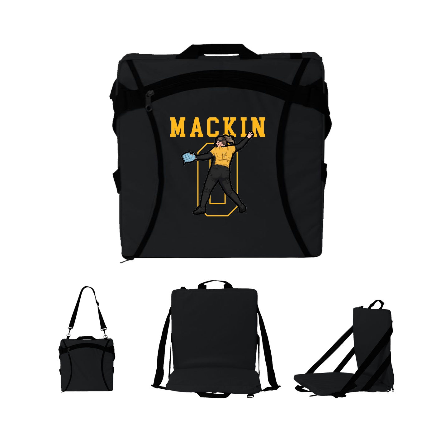 Folding Stadium Seat — Shirsey in Black