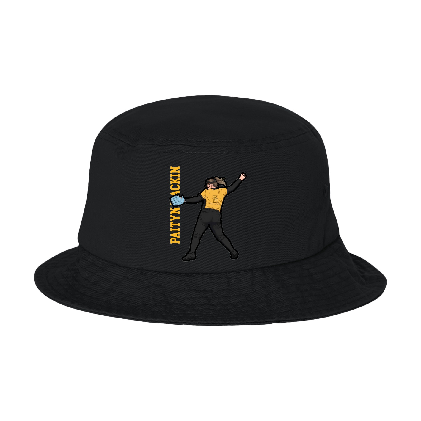 Bucket Cap — Name Vertical in Black