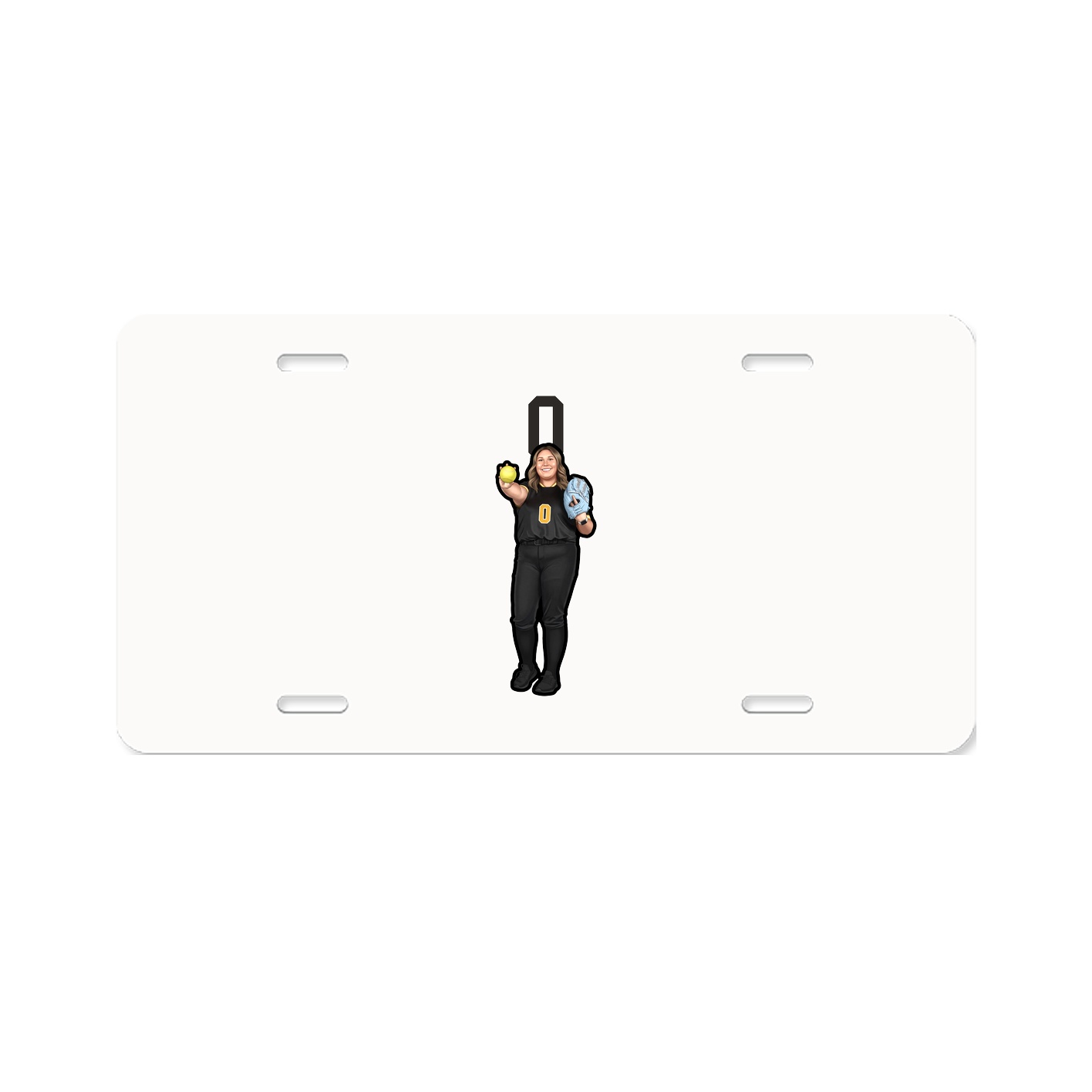 License Plate — Number Top in Classic