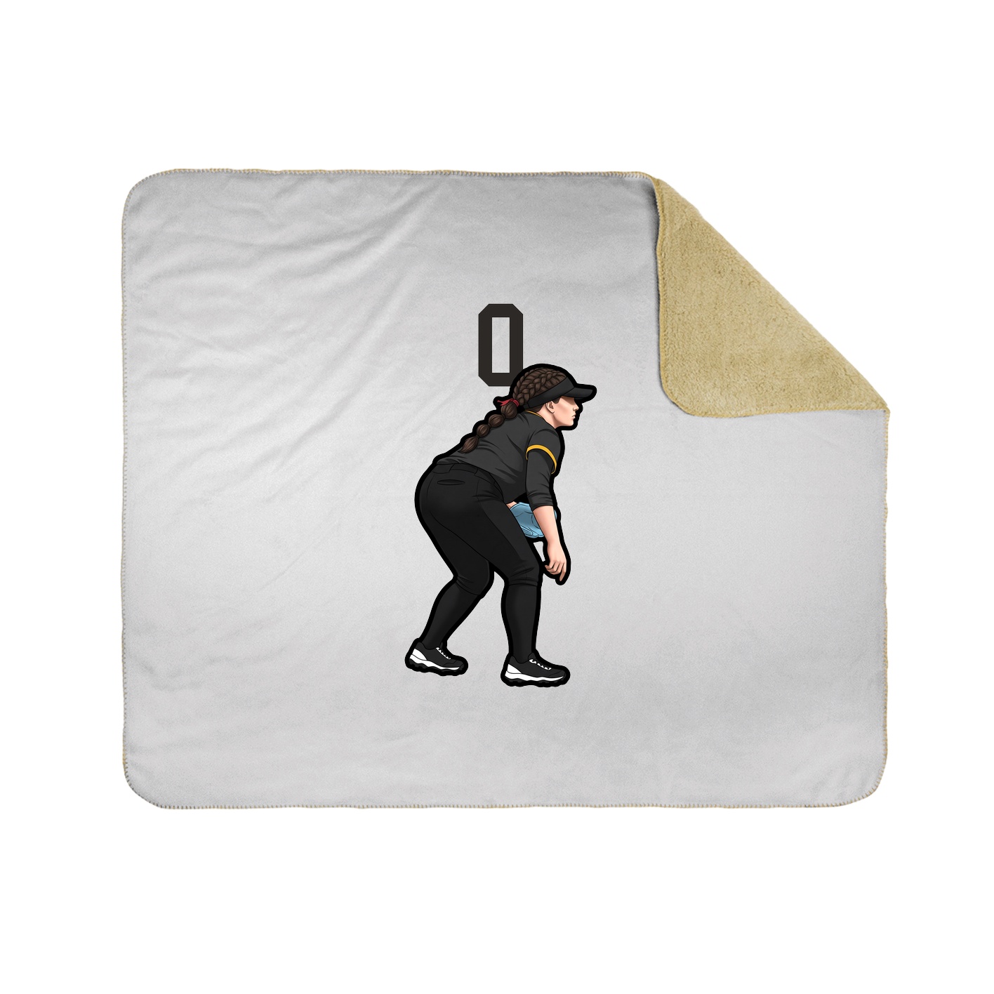Throw Blanket — Number Top in White
