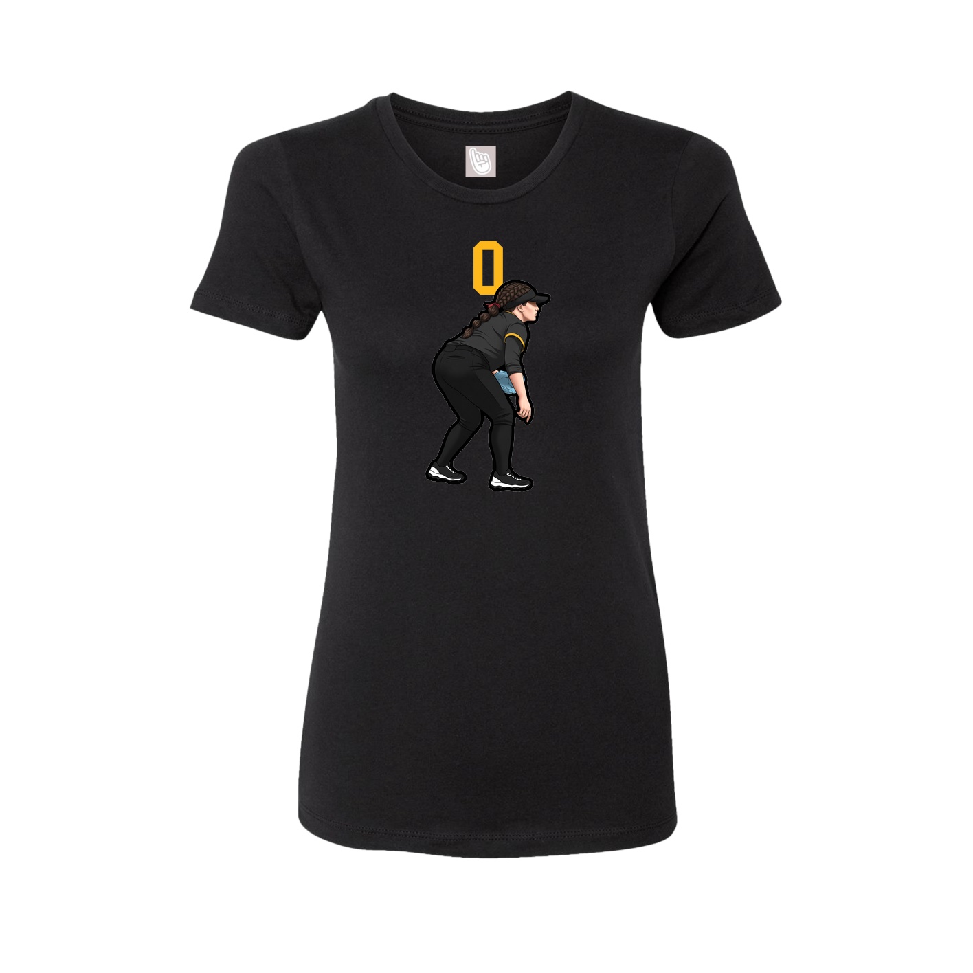 Womens Tee — Number Top in Black
