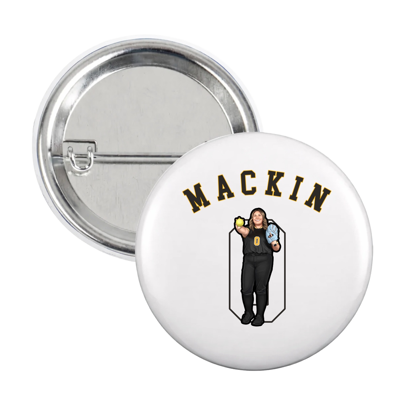 Game Day Button — Shirsey Arch in White
