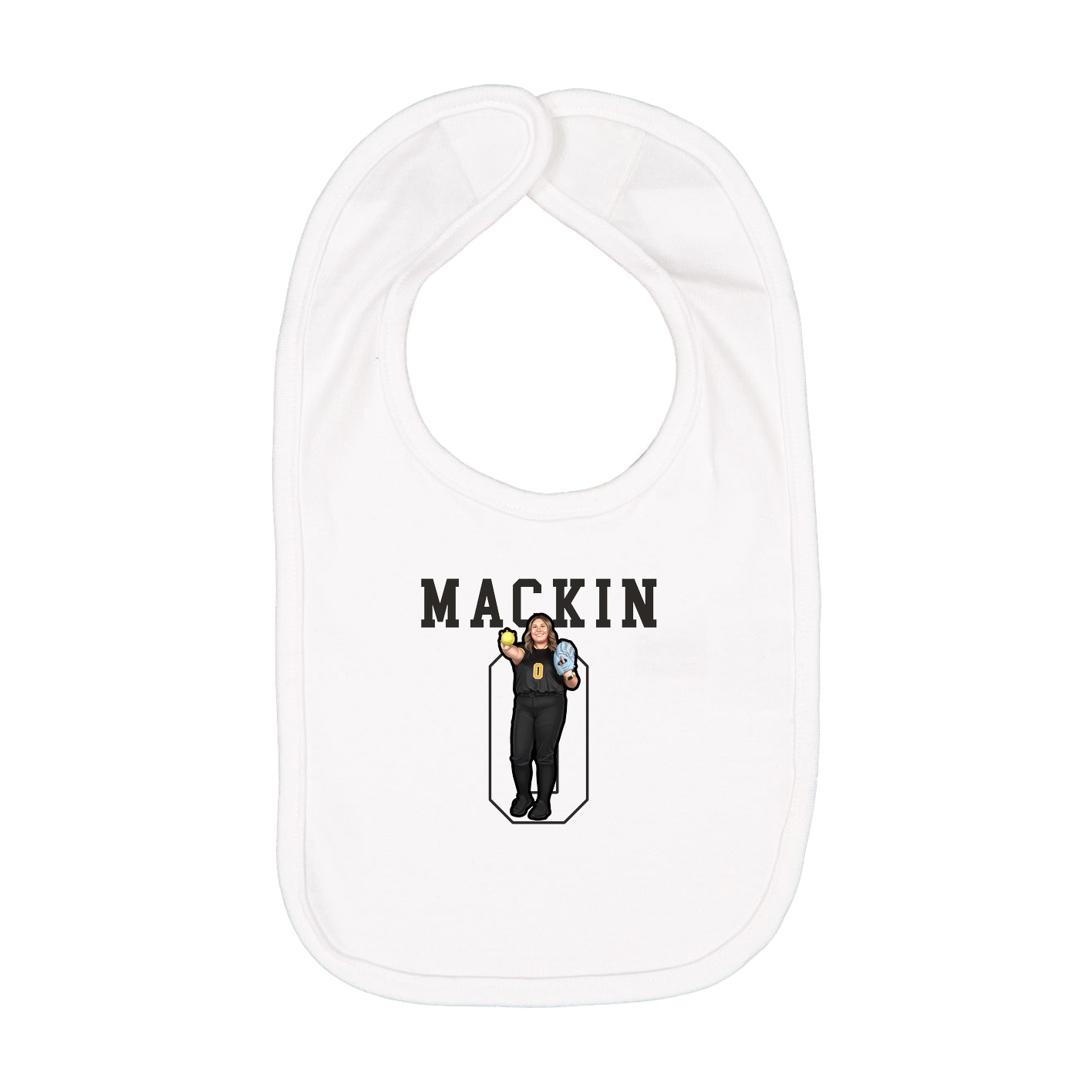 Infant Bib — Shirsey in White
