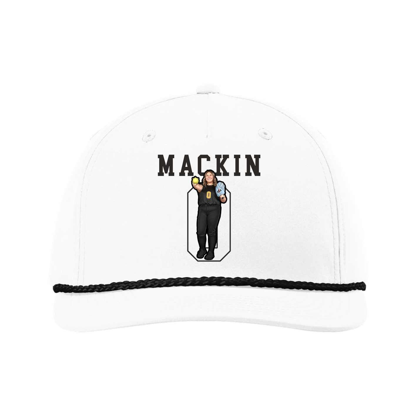 Five-Panel Classic Rope Cap — Shirsey in White