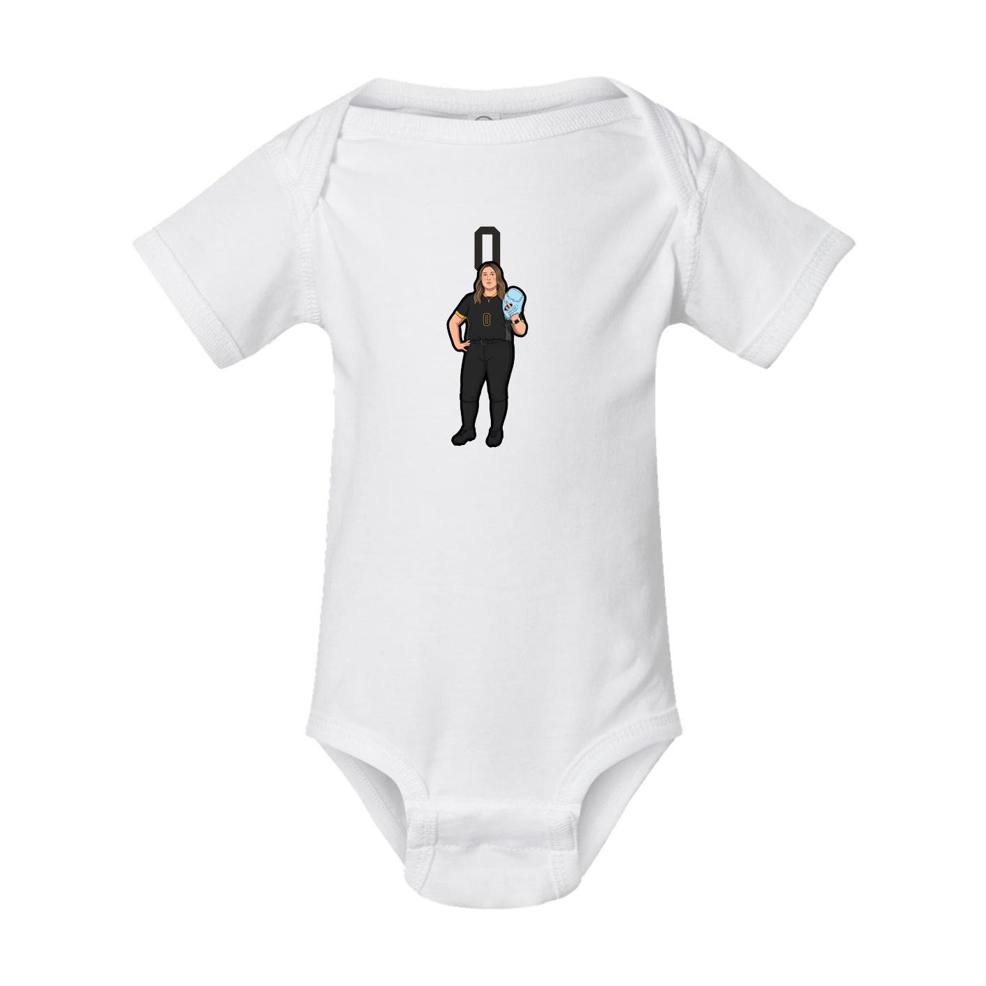 Baby Onesie — Number Top in White