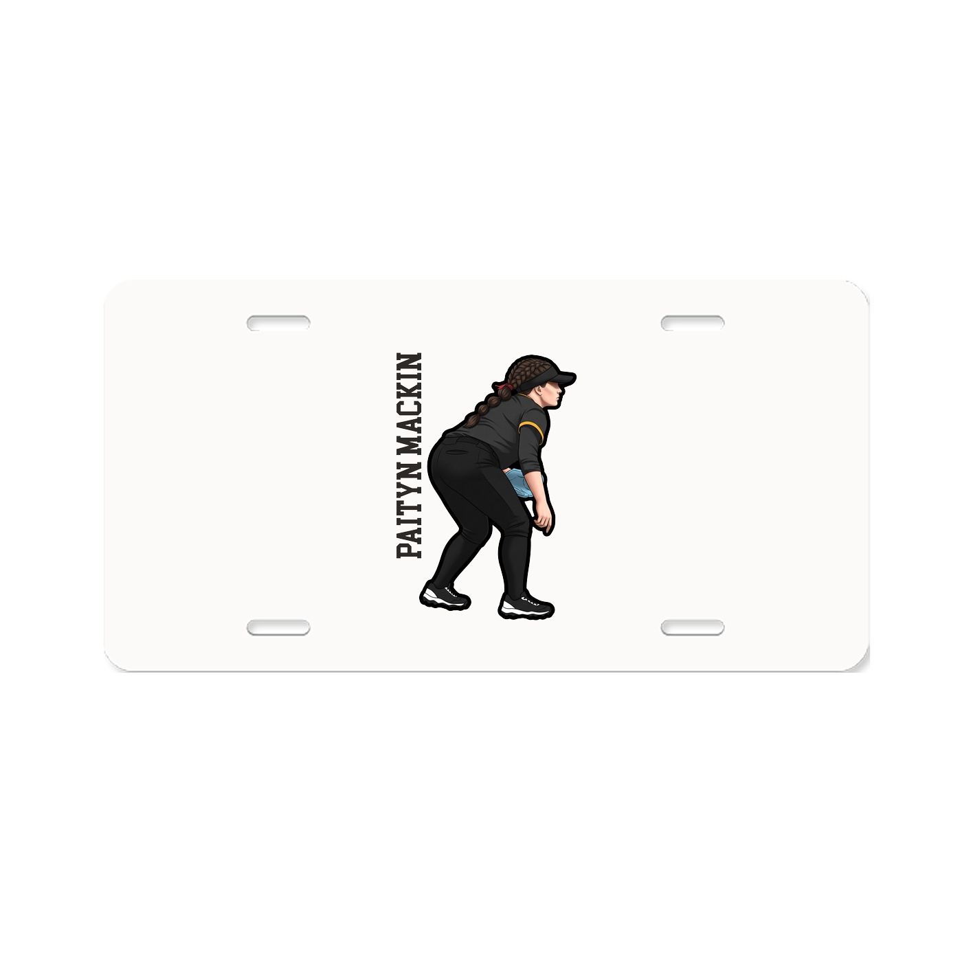 License Plate — Name Vertical in Classic