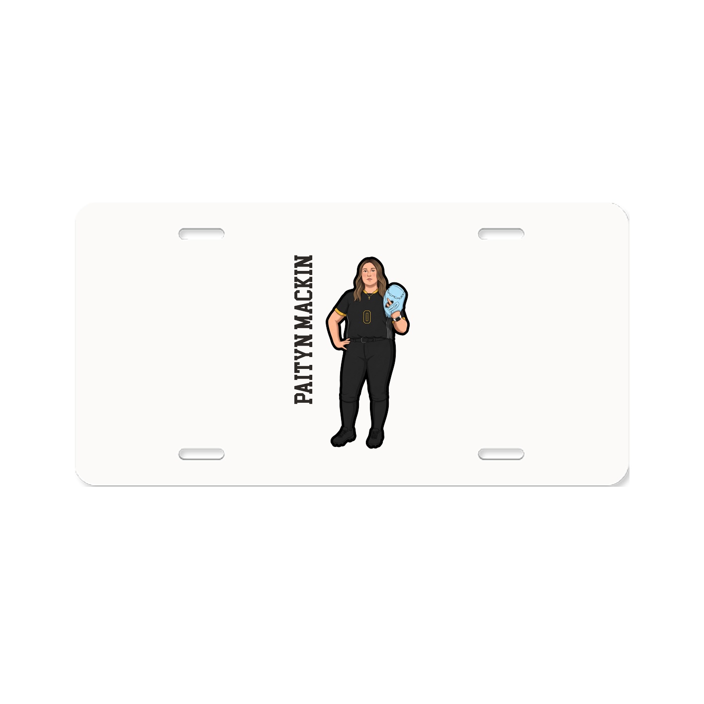 License Plate — Name Vertical in Classic