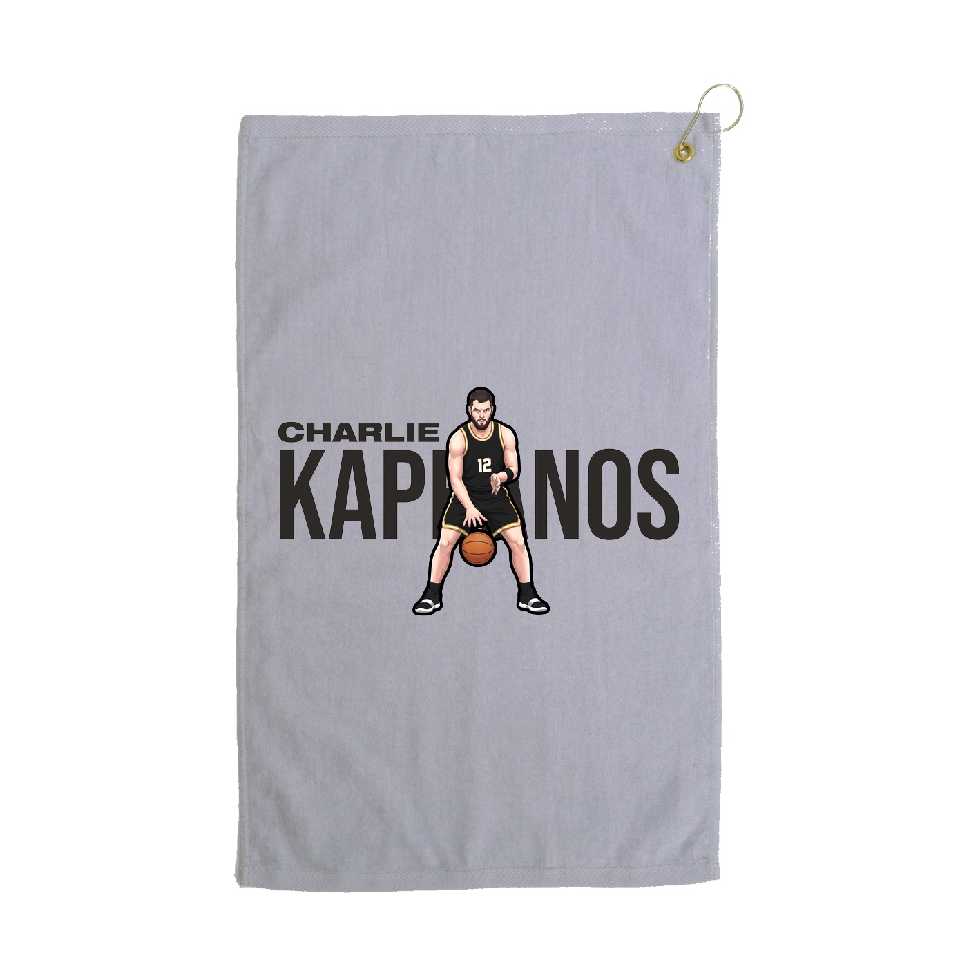 Golf Towel — Player Name in Grey