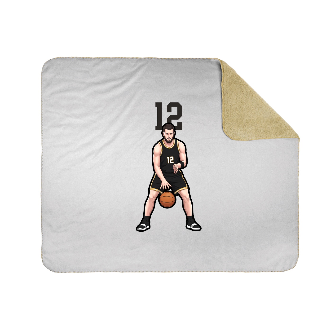 Throw Blanket — Number Top in White