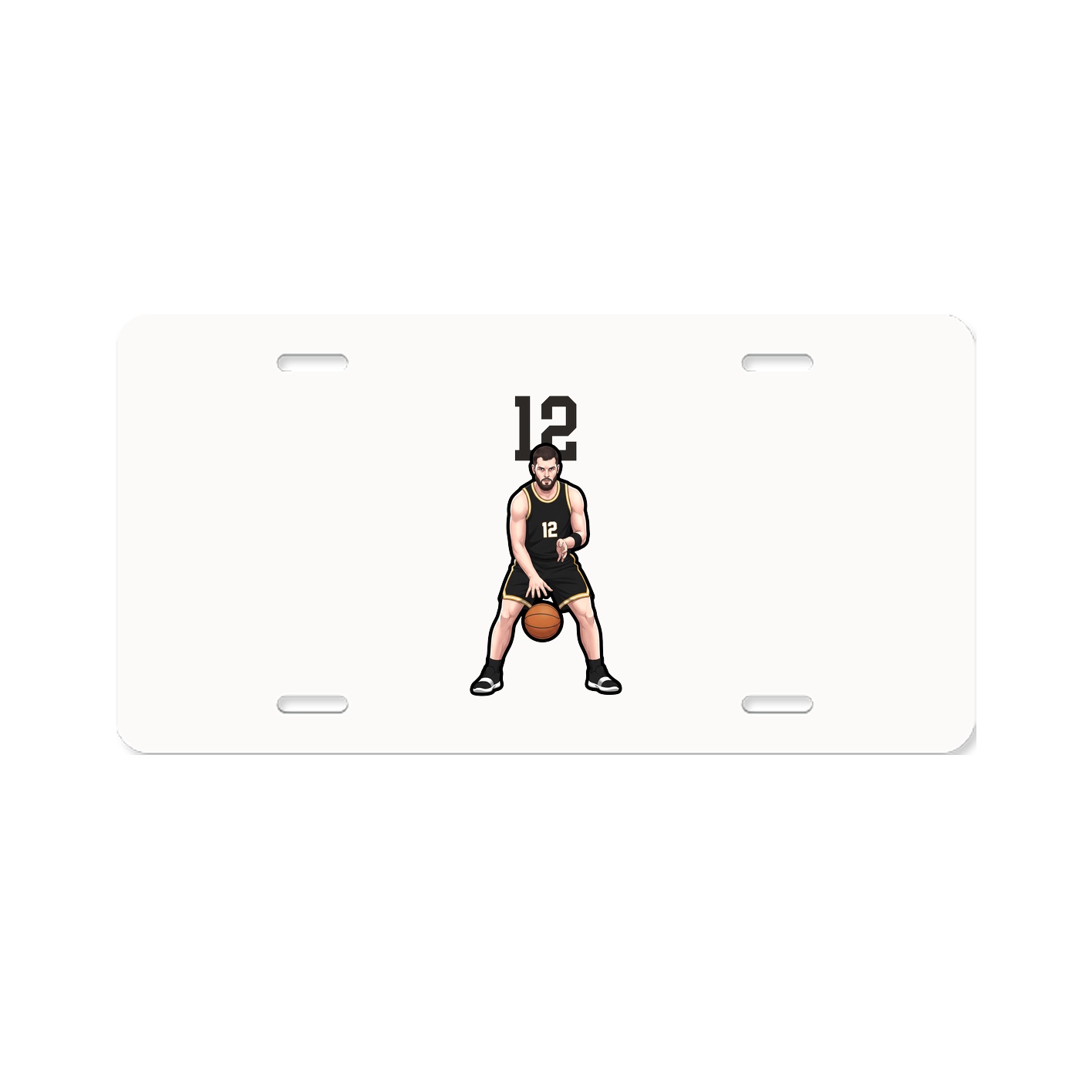 License Plate — Number Top in Classic