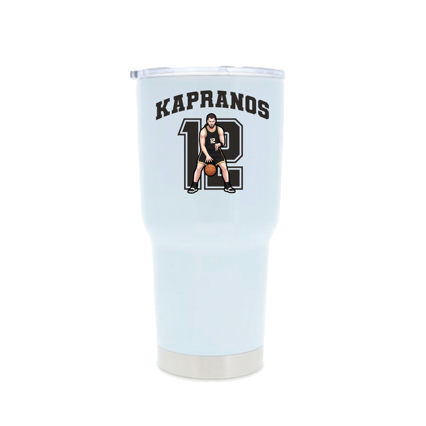 30oz Stainless Steel Tumbler — Number in White