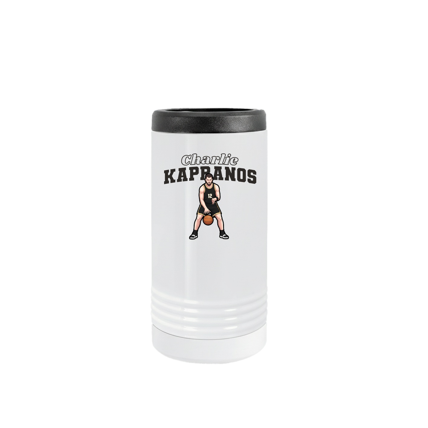 Slim Beverage Holder — Name Arch in White