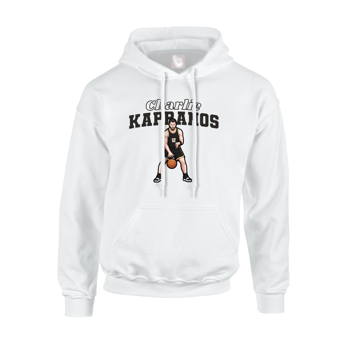 Hoodie — Name Arch in White