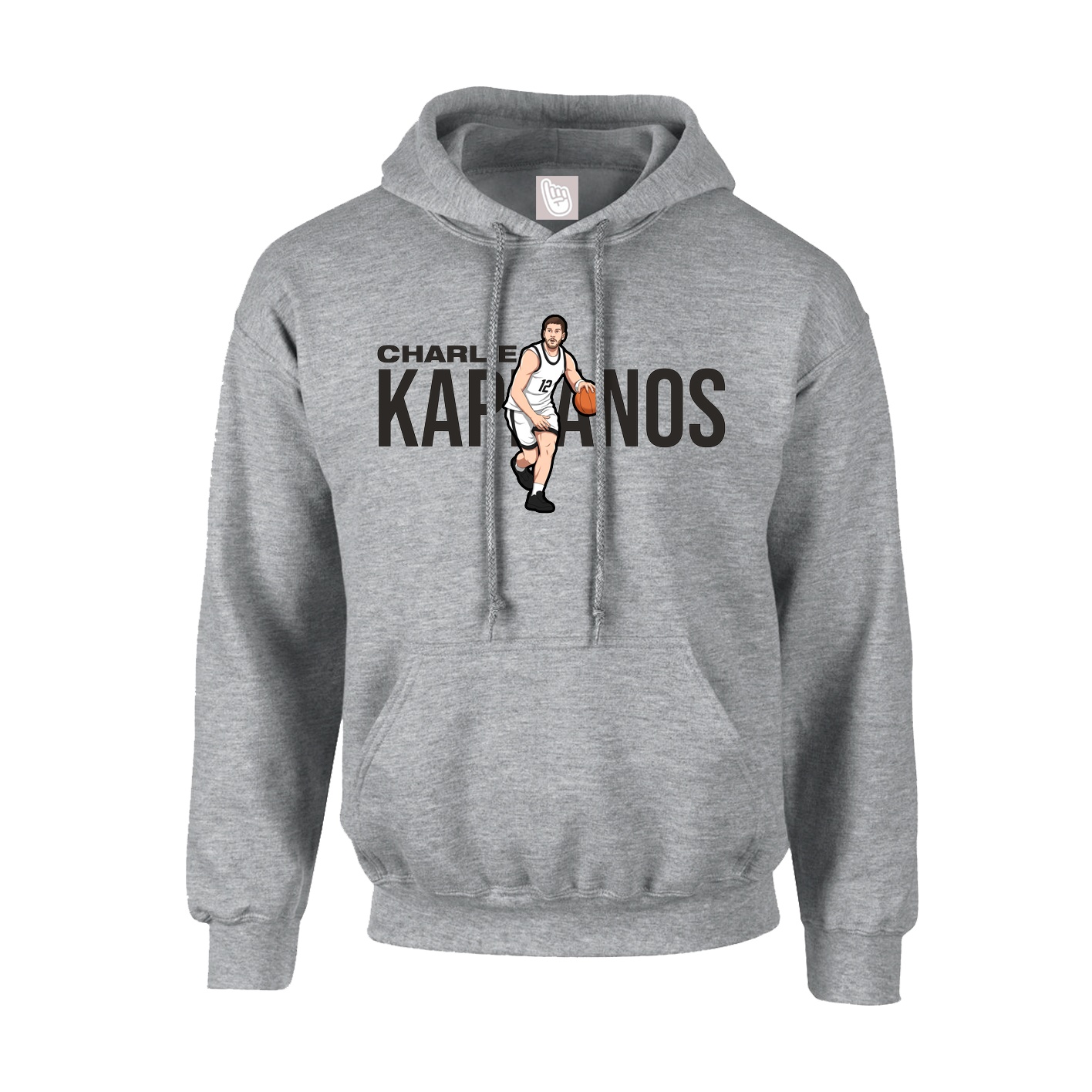 Youth Hoodie — Player Name in Grey
