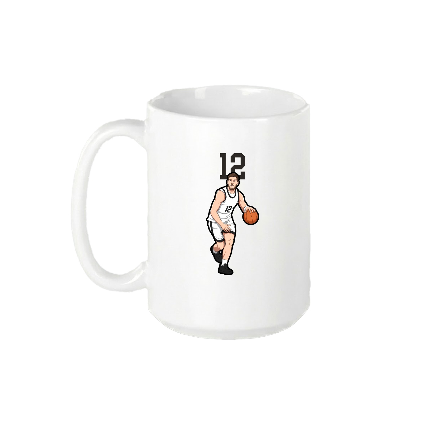 15oz Coffee Mug — Number Top in White