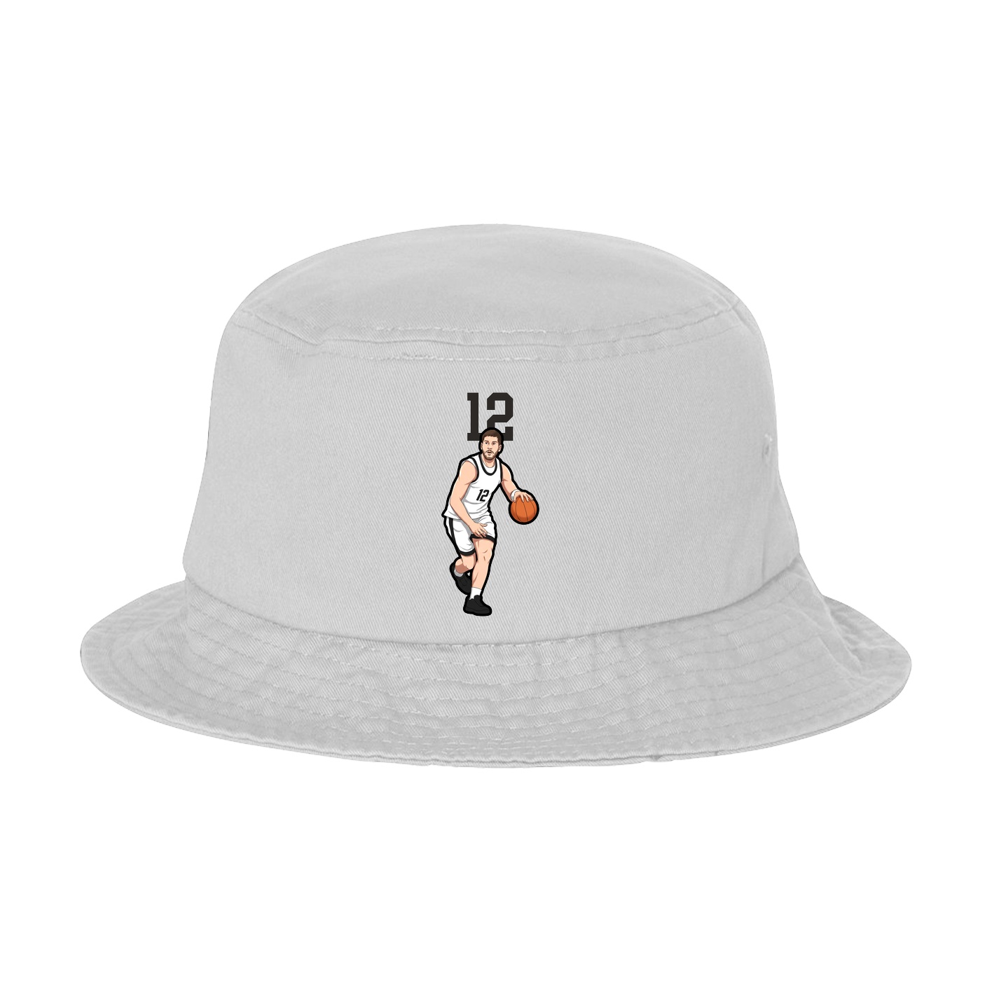 Bucket Cap — Number Top in White