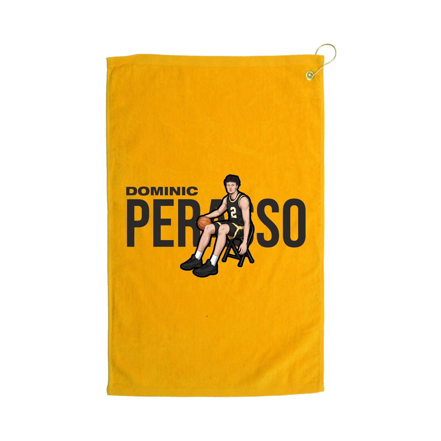 Golf Towel — Player Name in Gold