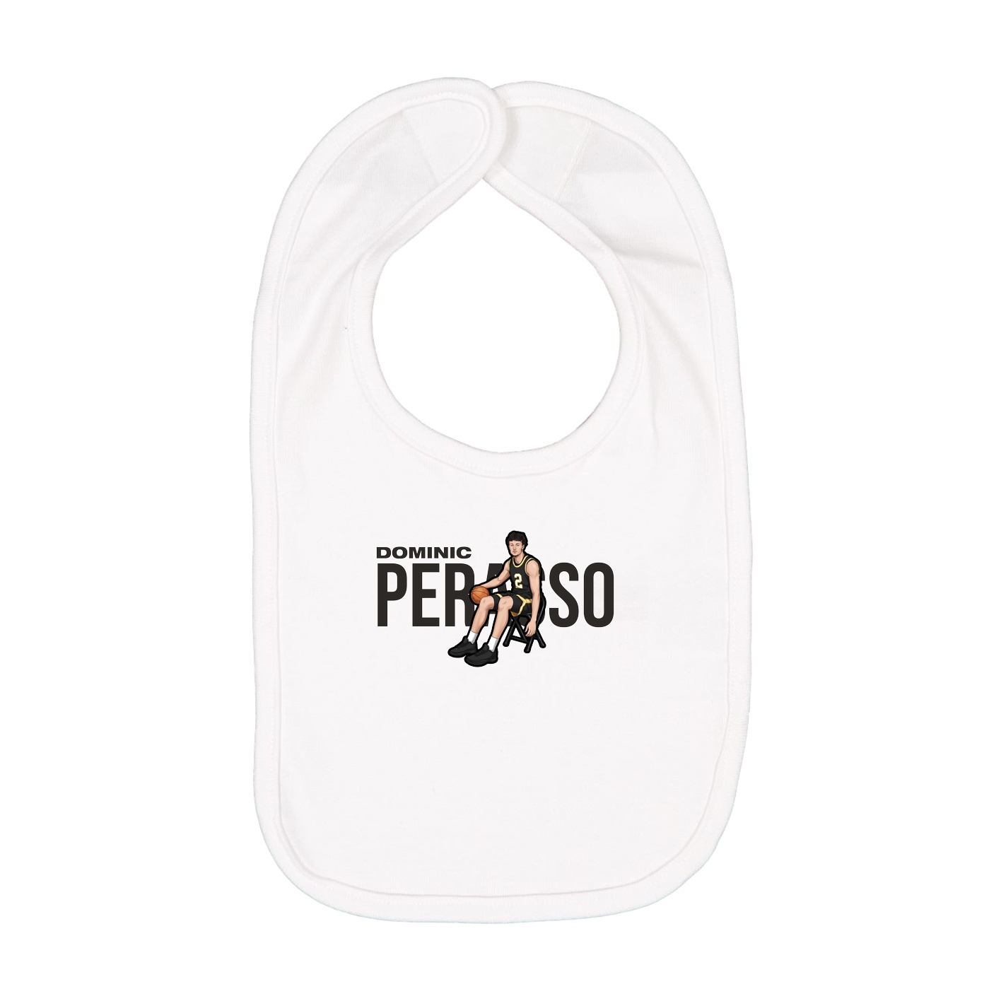 Infant Bib — Player Name in White