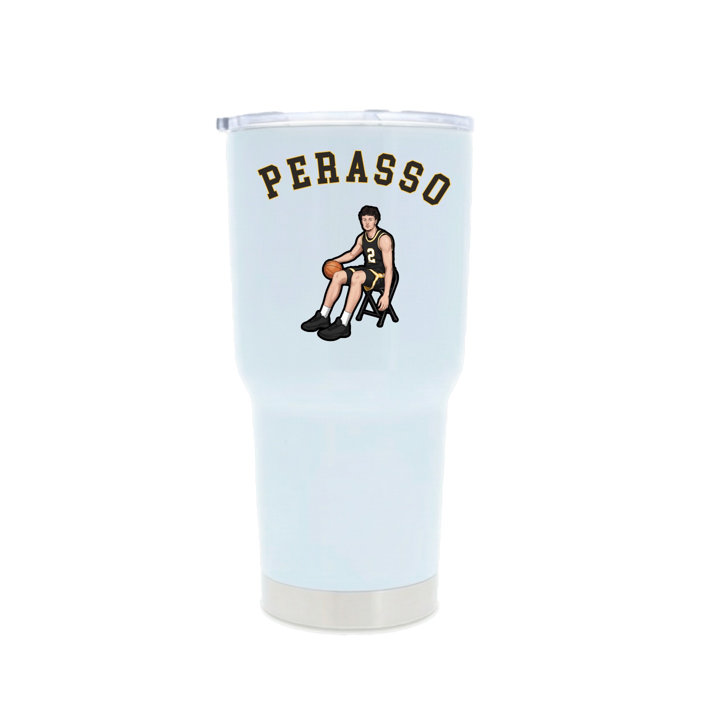 30oz Stainless Steel Tumbler — Shirsey Arch in White