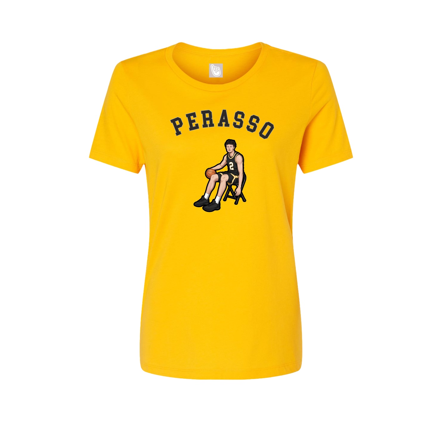 Fitted Women's Tee — Shirsey Arch in Gold