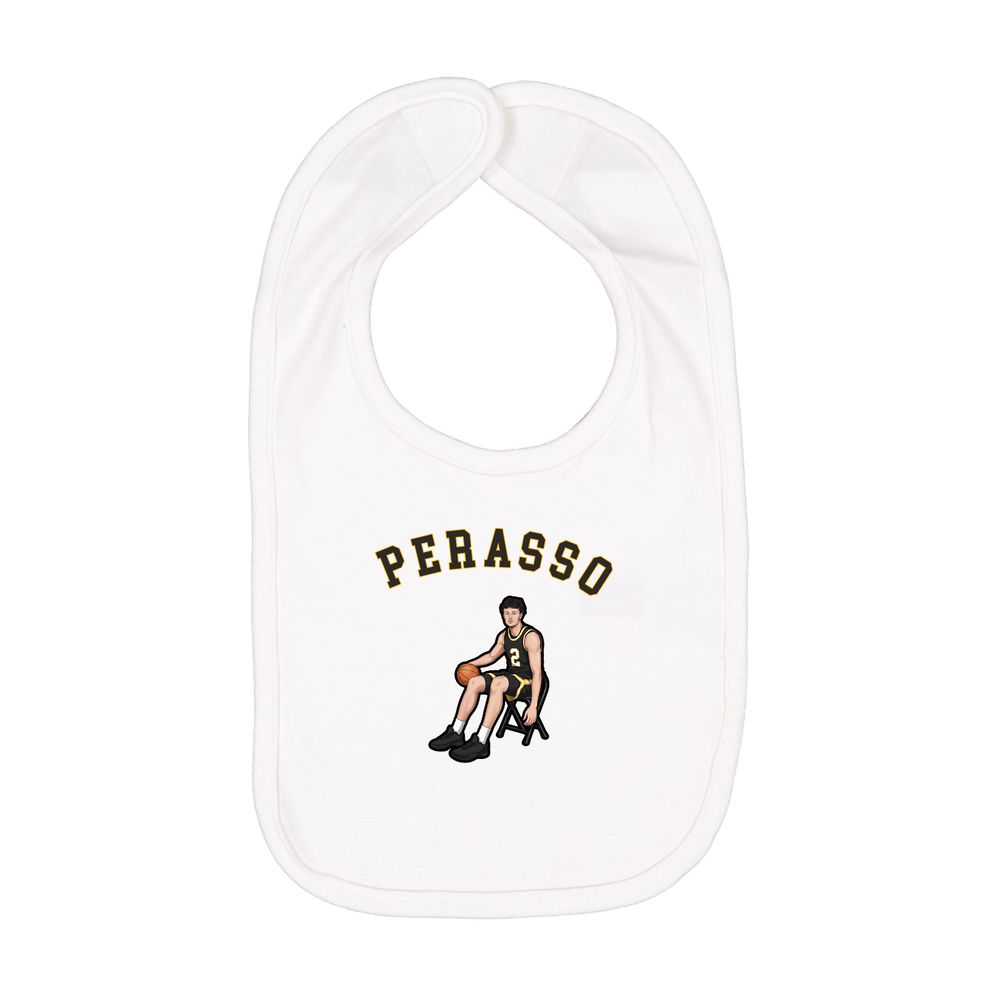 Infant Bib — Shirsey Arch in White