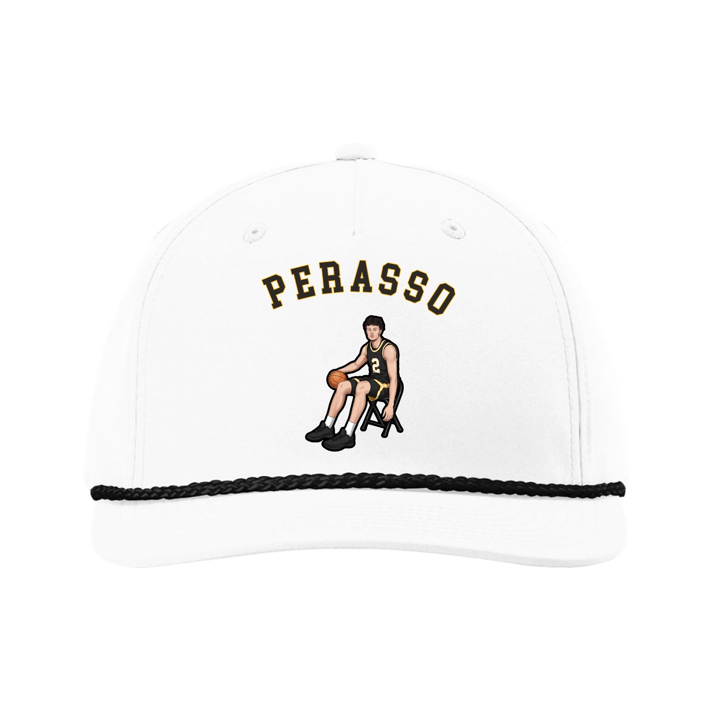 Five-Panel Classic Rope Cap — Shirsey Arch in White