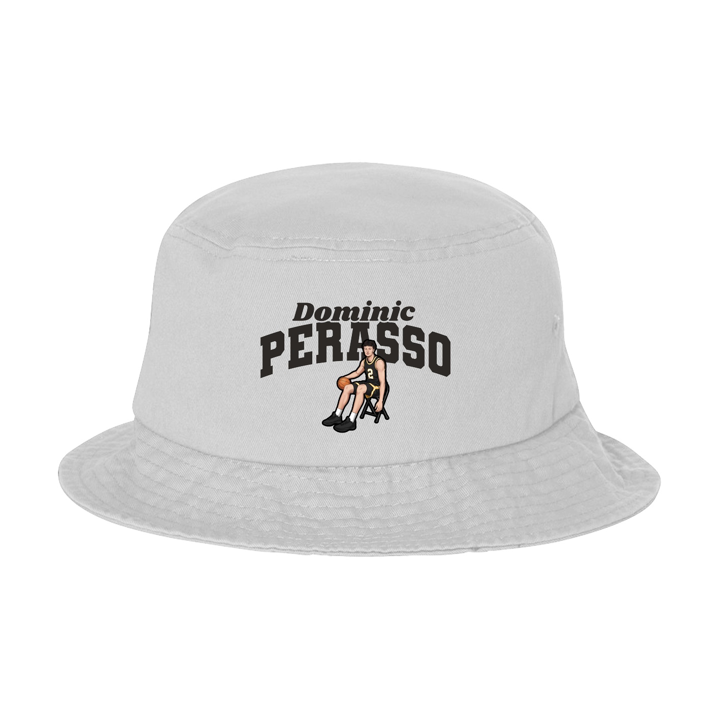 Bucket Cap — Signature Arch in White