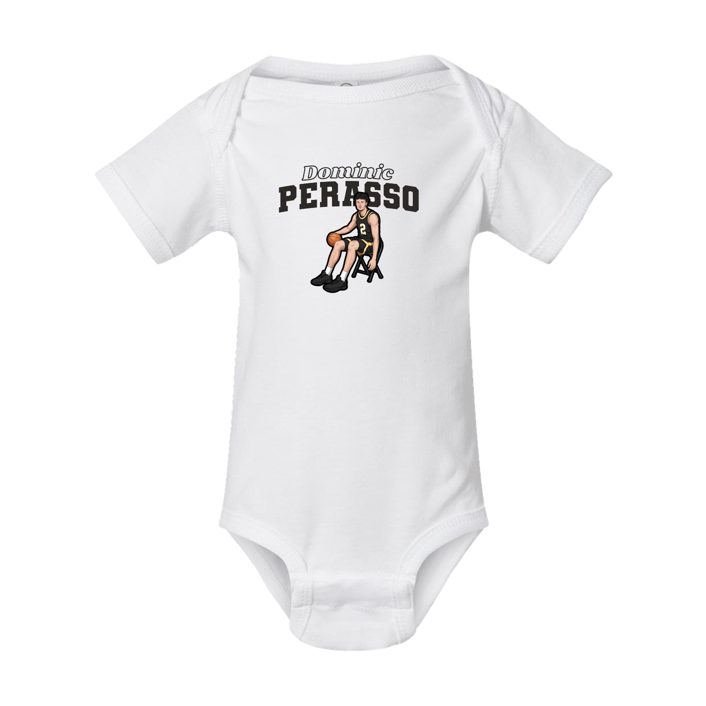 Baby Onesie — Name Arch in White