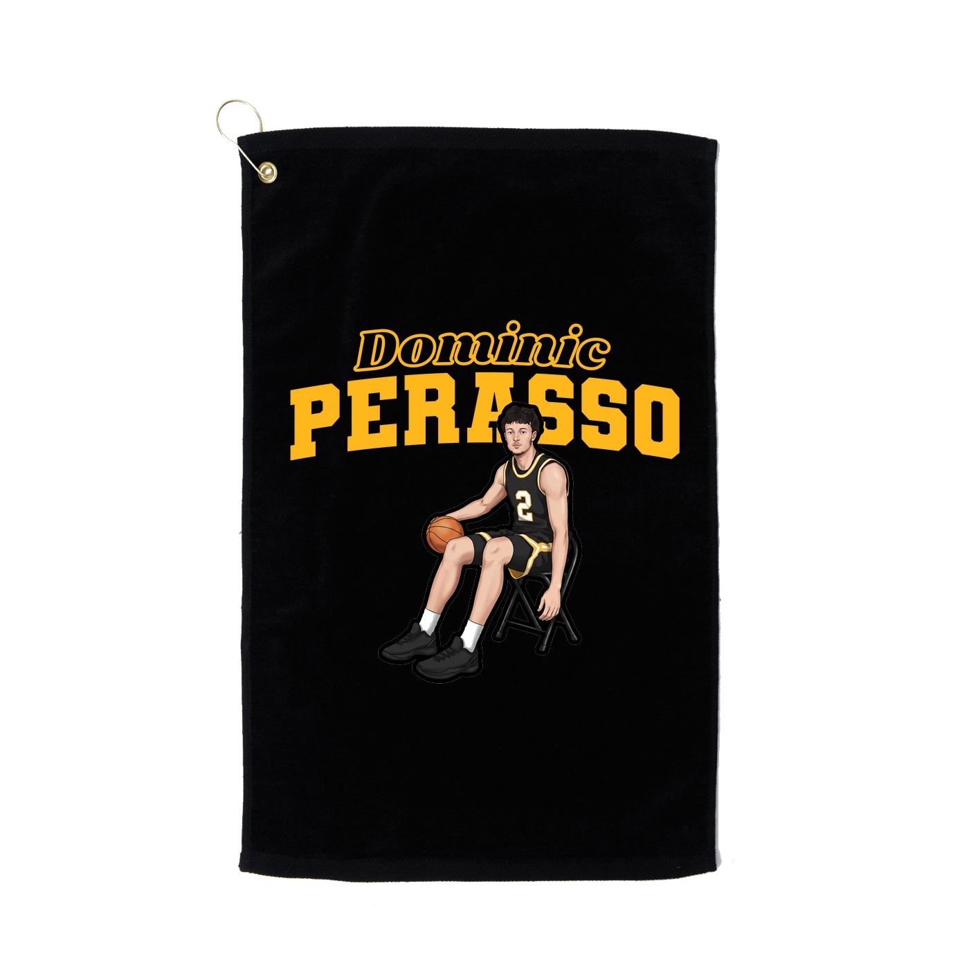 Golf Towel — Name Arch in Black