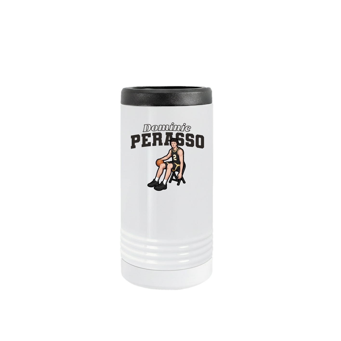Slim Beverage Holder — Name Arch in White